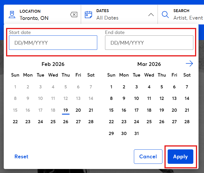 How do I search for an event - desktop view of .com date range filter CA-EN.png